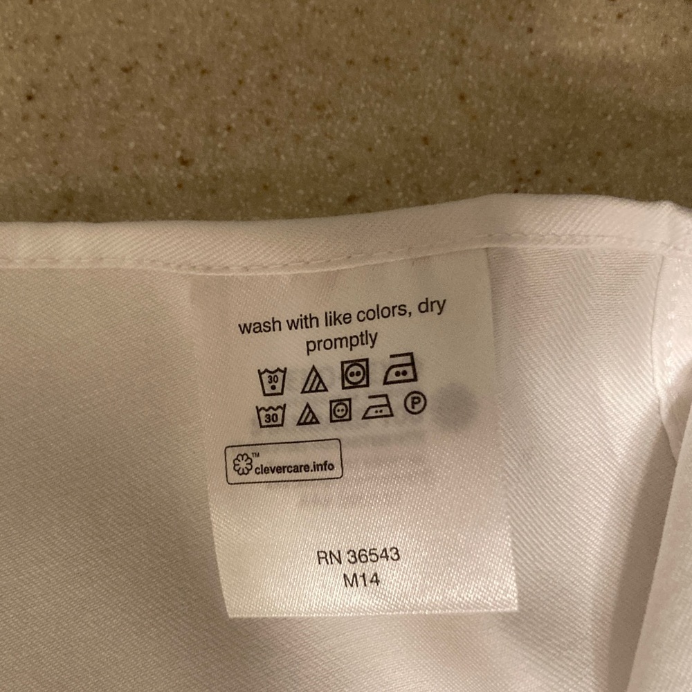 Calvin Klein White Dress Shirt Men's Size 17.5/34-35 XL - Picture 6 of 9